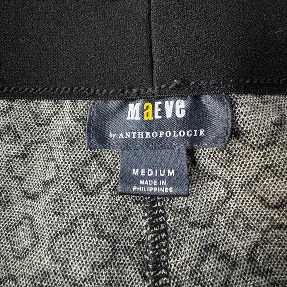 Maeve by Anthropology Medium Mini Skort Black Motif Geometric Stretch Pockets - Picture 4 of 7